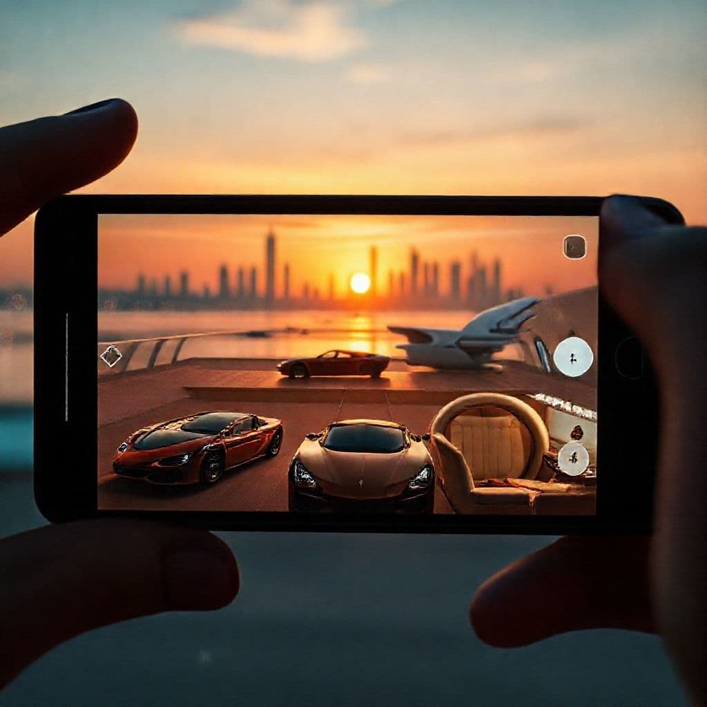 Perfil falso de jeque árabe en redes sociales mostrando lujos y viajes