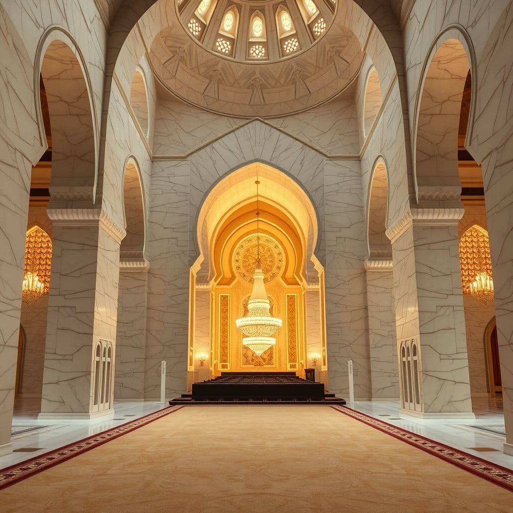 Sala de oración privada en una de las residencias de Karim Benzema