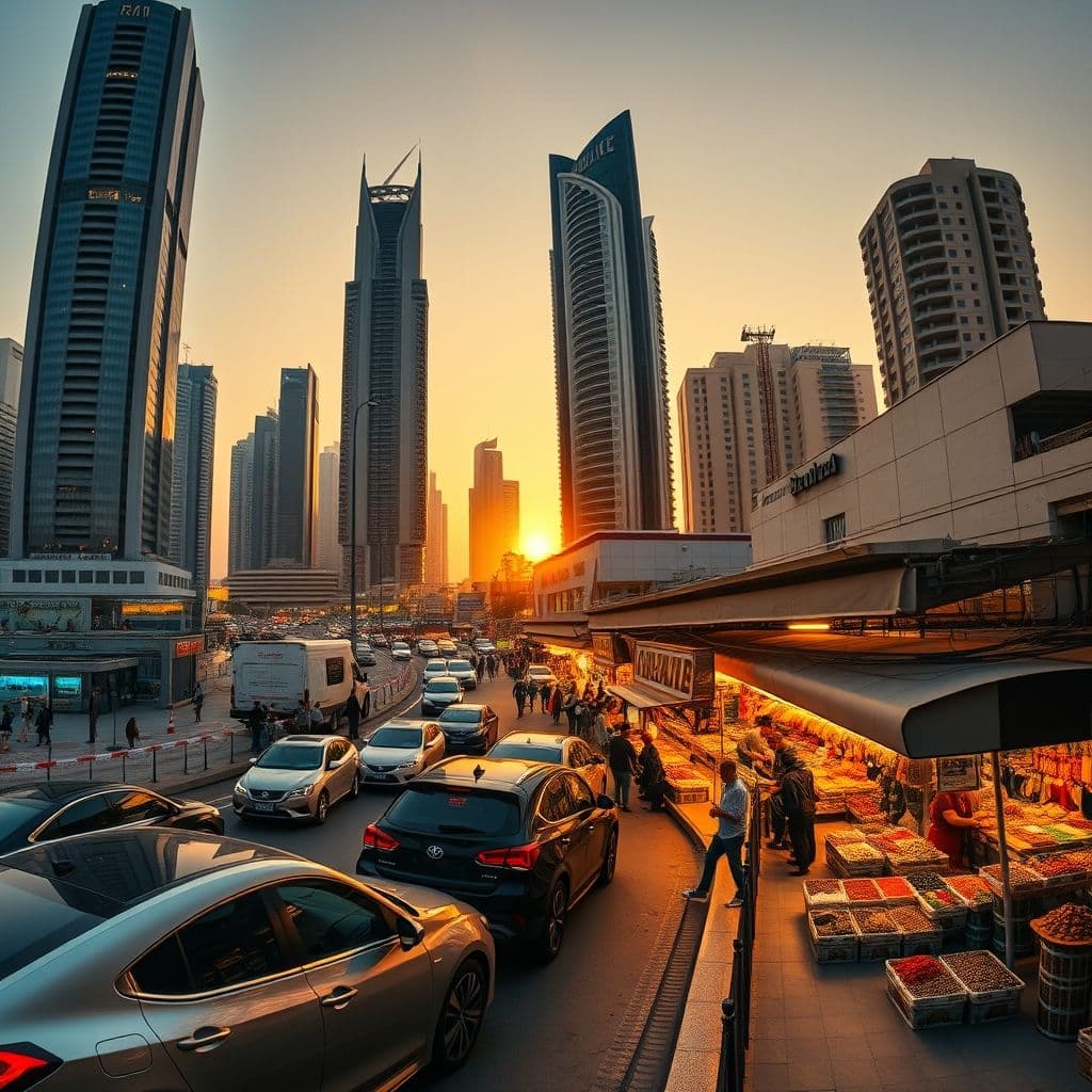 Contraste entre lujos y vida cotidiana en países árabes