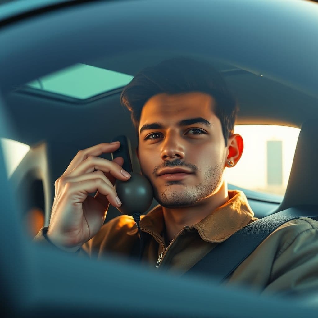 Influencer transmitiendo en vivo desde un McLaren en Dubai