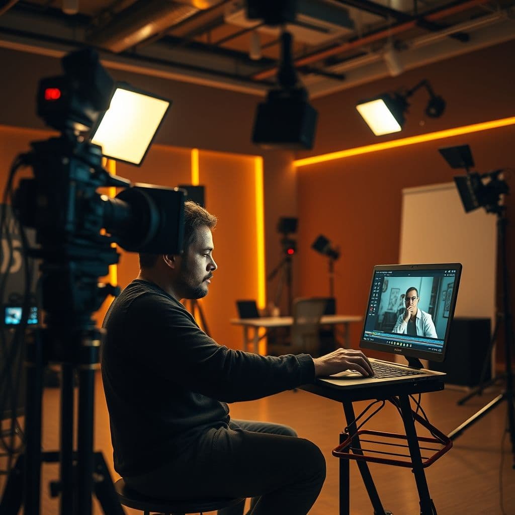 Plex trabajando en sus vídeos, invirtiendo en su carrera.