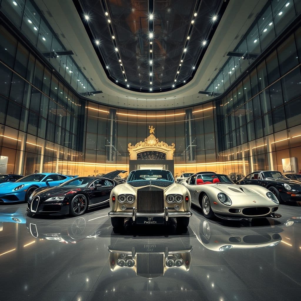 Colección de autos de lujo de Vin Diesel en una galería privada